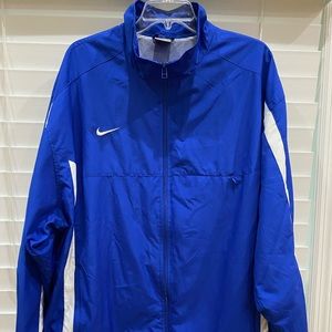 Men’s Nike Team Royal and White Zip-up Windbreaker Jacket EUC Size XL
